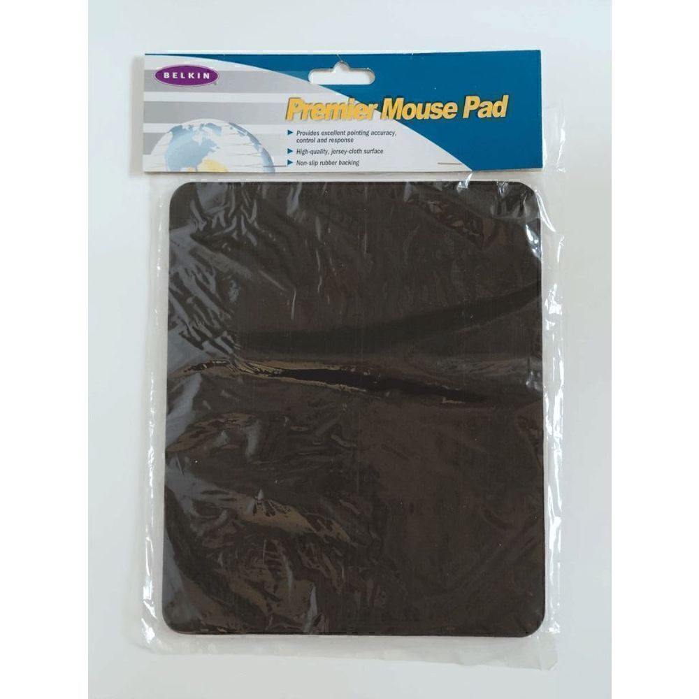 Lot of 7 Belkin F8E089 8x9 Black Mouse Pads Non slip Backing and Jersey Surface